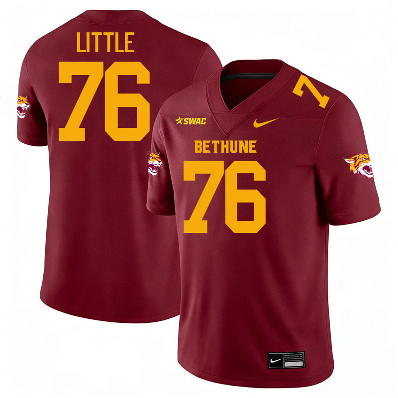 Bethune-Cookman Wildcats #76 Larry Little College Football Jerseys,Uniforms-Maroon